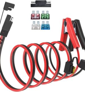 elfculb 10awg 5ft sae connector cable with alligator clips