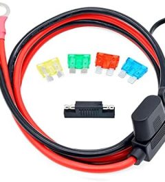 nuofany 10awg sae to o-ring connector extension cable for solar panels