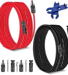 AAKL 10Ft 10Awg Solar Extension Cable for PV Systems