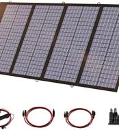 allpowers 140w portable solar panel charger for laptop and cellphone