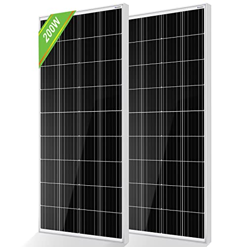 ECO-WORTHY 2-Pack of 100W Monocrystalline Solar Panels for Off-Grid Use