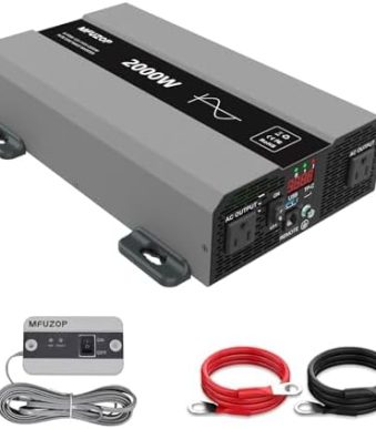mfuzop 2000w pure sine wave inverter for off-grid solar power