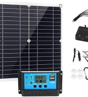 bitinbi 200w solar panel kit with usb outputs and charge controller