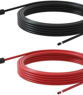 eco-worthy 20ft solar panel extension cable with connectors (red/black)
