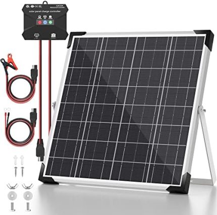 voltset 20w solar battery trickle charger maintainer