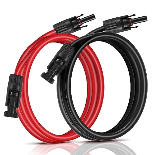 20ft 10 awg solar panel extension cable with female and male connectors