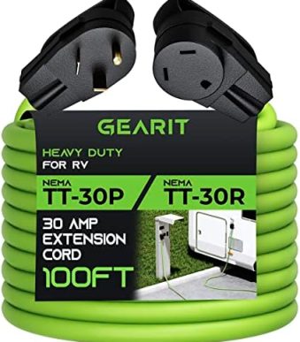 gearit 30-amp 100-foot rv and auto extension cord