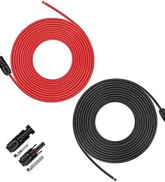 igreely 30 ft 10awg solar panel extension cable set