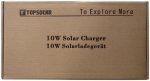 topsolar portable 10w 12v solar trickle charger for car battery