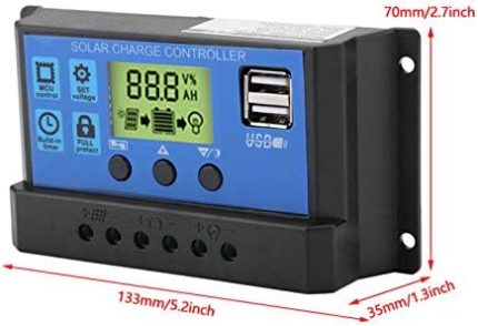 walfront yjss-20a solar charge controller with lcd display