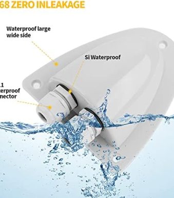 gray bougerv solar cable entry gland for rv/boat/van