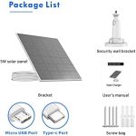 vamtyk 5w usb solar panel for rechargeable battery security camera