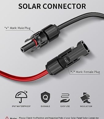 8.5ft solar connector cable for solar generator and panel