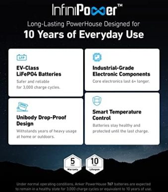 anker solix portable power station with solar generator for home & rvs