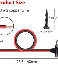 2-foot weatherproof sae power socket extension cable with connectors