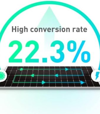 newpowa high efficiency 200w monocrystalline solar panel for rv/marine