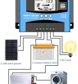 WERCHTAY 30A MPPT Solar Charge Controller with LCD Display