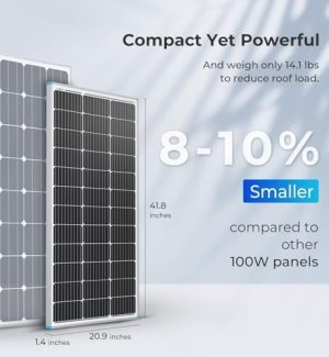 renogy 100w solar panels 2-pack for off-grid applications