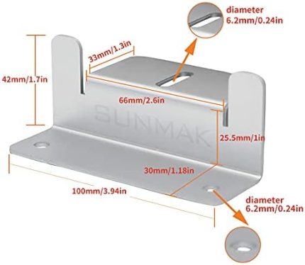 sunmak lightweight aluminum z brackets for solar panel mounting