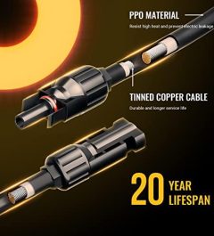 bougerv solar y branch connectors: 1 to 3 cable plugs