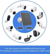 vamtyk 5w usb solar panel for rechargeable battery security camera