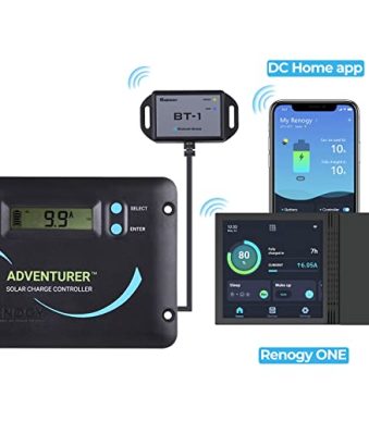renogy 30a pwm solar charge controller with lcd display