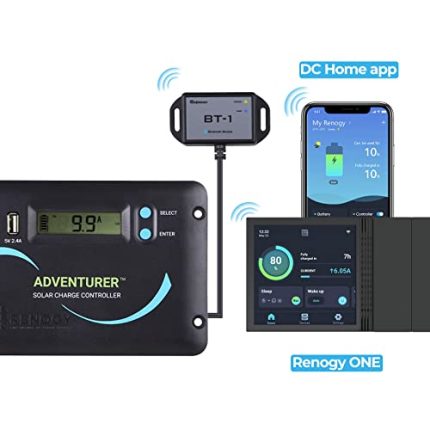 renogy 30a pwm solar charge controller with lcd display