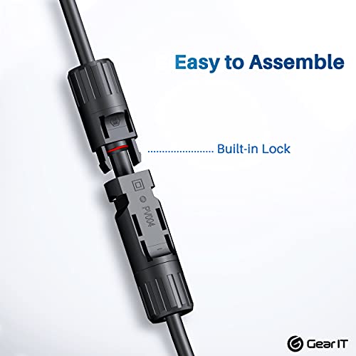 gearit 10awg solar extension cable with male to female connectors