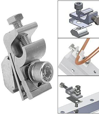 rewrite this title 10pcs solar mounting system grounding clip lug solar panel brackets clamps photovoltaic support parts with good compatible summary 7-10 words