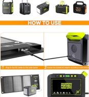 marbero portable 21w solar panel with qc3.0 usb and dc output