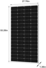newpowa high efficiency 200w monocrystalline solar panel for rv/marine