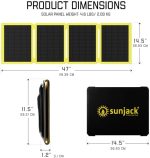 sunjack 60w foldable waterproof solar panel for outdoor charging