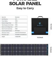 portable 120w solar panel for bluetti solar generators
