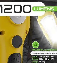 gearit led work light with 15ft extension cord