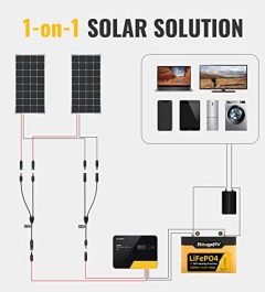 bougerv y branch parallel adapter cable for solar panel