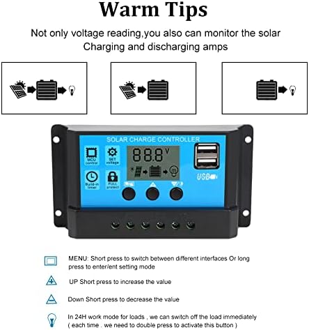 ‎bitinbi 200w solar panel kit with usb outputs and charge controller