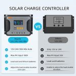 pwm solar charge controller for 12v-48v systems with backlit display