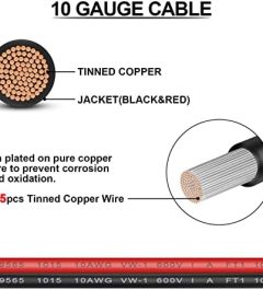 igreely 10awg solar panel extension cable for rv chargers