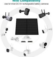 yctechcam 5w solar panel with usb-c and micro usb ports