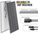 BougeRV 300W Mono Solar Panel for RV Camping Off-Grid