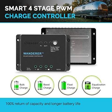 renogy wanderer li 30a solar charge controller for various batteries