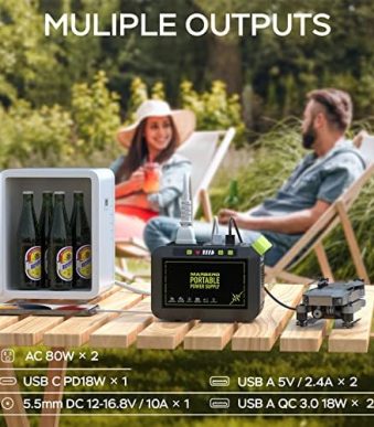 marbero 88wh portable power station for camping and emergencies