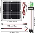 solperk 20w 12v solar panel kit with trickle charger