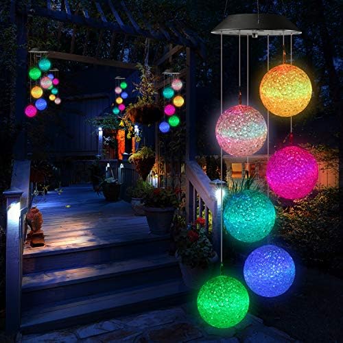 toodour color changing solar wind chime for outdoor decoration and gifting
