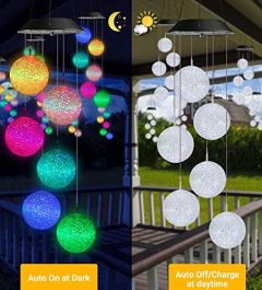 toodour color changing solar wind chime for outdoor decoration and gifting