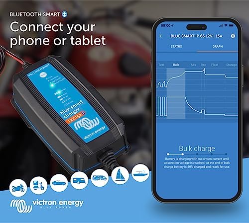 victron energy 12v 15a battery charger with bluetooth connectivity