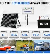 eco-worthy 25w 12v off-grid solar panel kit for car rv marine boat