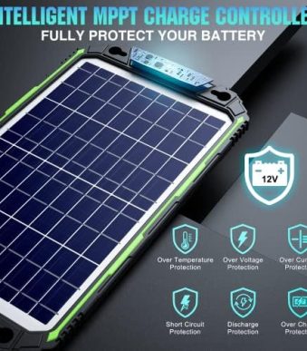 waterproof 10w 12v solar trickle charger for vehicles