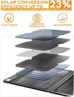marbero portable 21w solar panel with qc3.0 usb and dc output