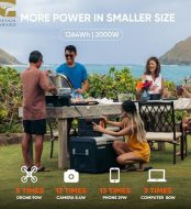 Jackery Portable off-grid power station with solar panels for outdoor living.